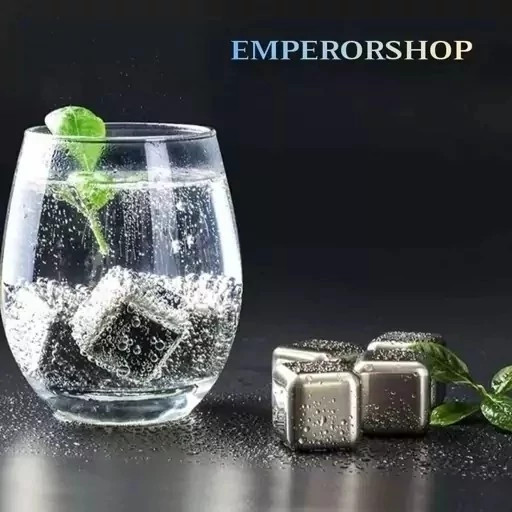 قالب یخ استیل خنک کننده نوشیدنی ضدزنگ و دارای ماده مخصوص خنک کننده 8 عددی با انبر مخصوص یخ فلزی دائمی
