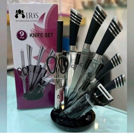 سرویس چاقو آشپزخانه 9 پارچه ایریس IRIS- کد150
