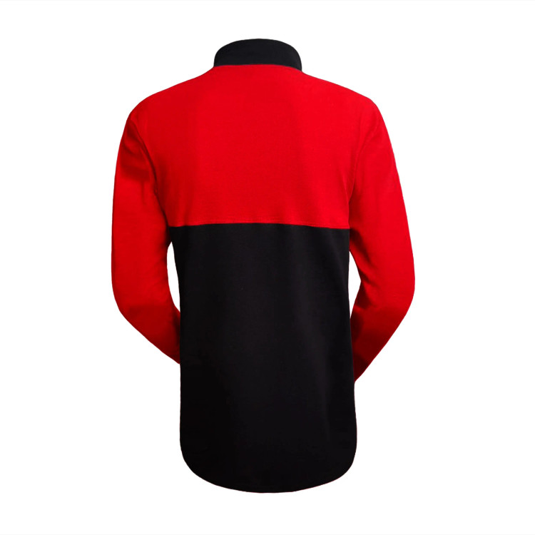 تیشرت آستین بلند مردانه جودون طرح نایک یقه ایستاده قرمز مشکی سایز L XL XXL