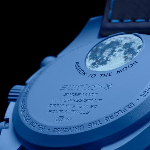 ساعت مچی عقربه ای مکانیکی مدل Super Blue Moon Omega x Swatch