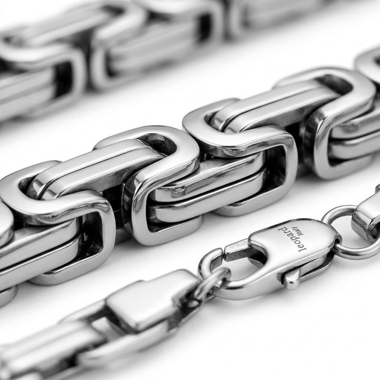 زنجیر مردانه لئوپارد طرح بیزانسی مدل LPNL.3355S