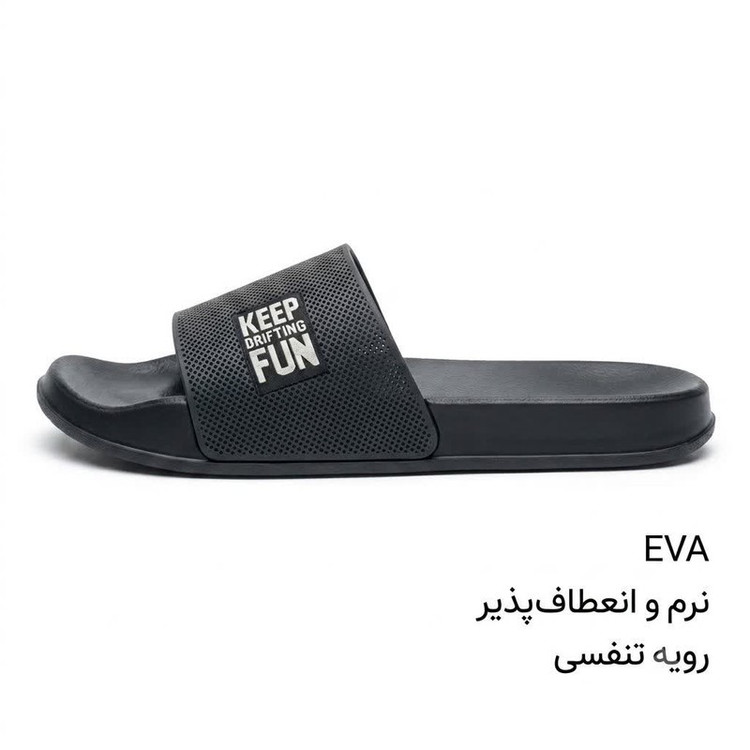 دمپایی مردانه مدل DRIFTING FUN-Bk