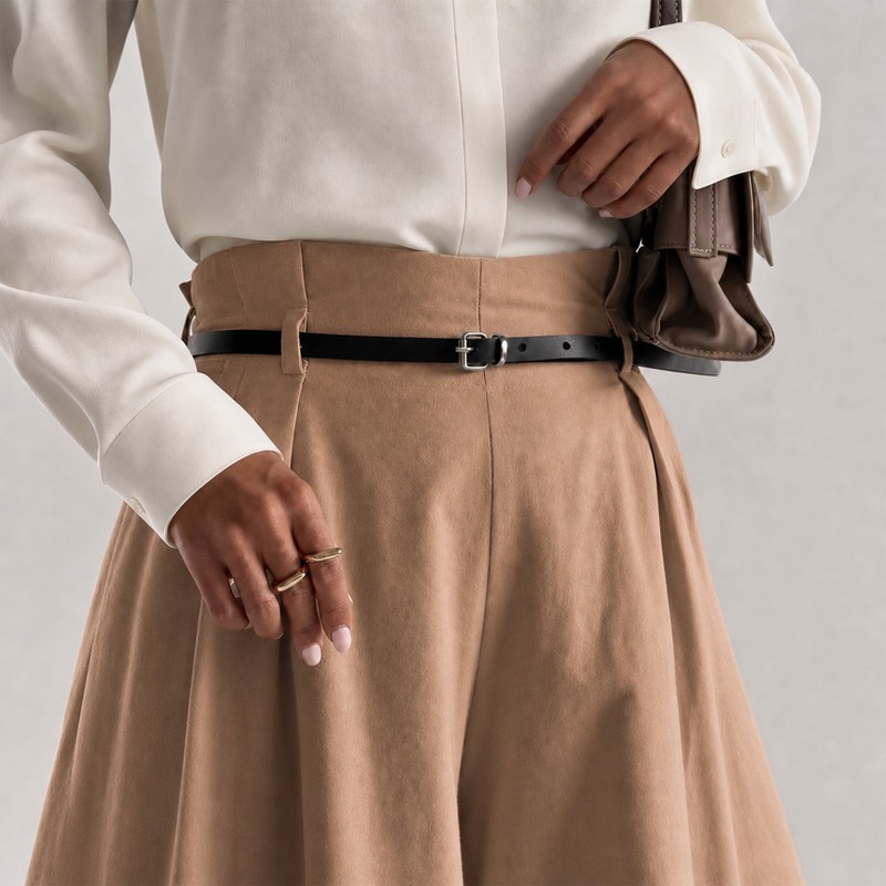 دامن شلواری زنانه لینن مدل Aura کد M5940