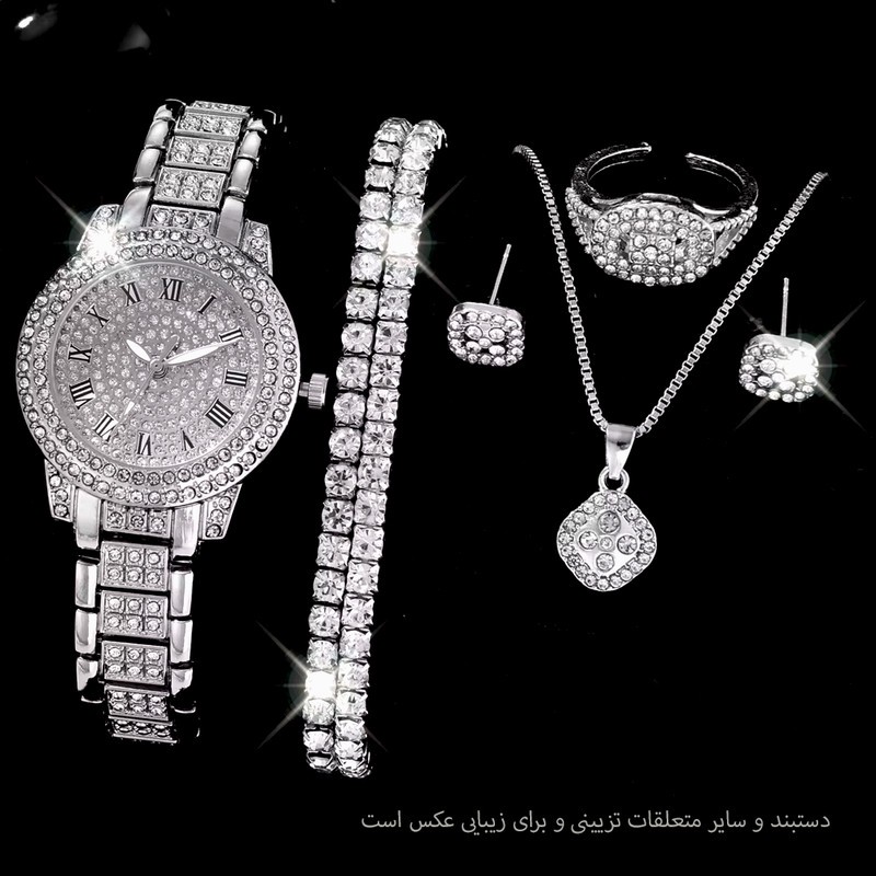 ساعت مچی عقربه ای زنانه مدل فول نگین یونانی کد N1