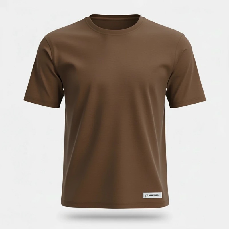 تی شرت آستین کوتاه یقه گرد مردانه پنبینه مدل نخ پنبه اکونومی