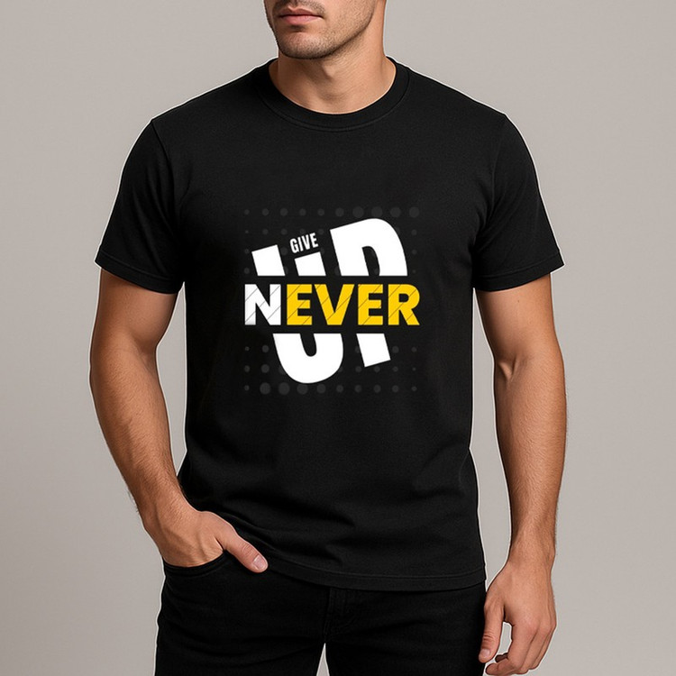 تی شرت آستین کوتاه مردانه هورا مهر مدل HM-TB-NEVER