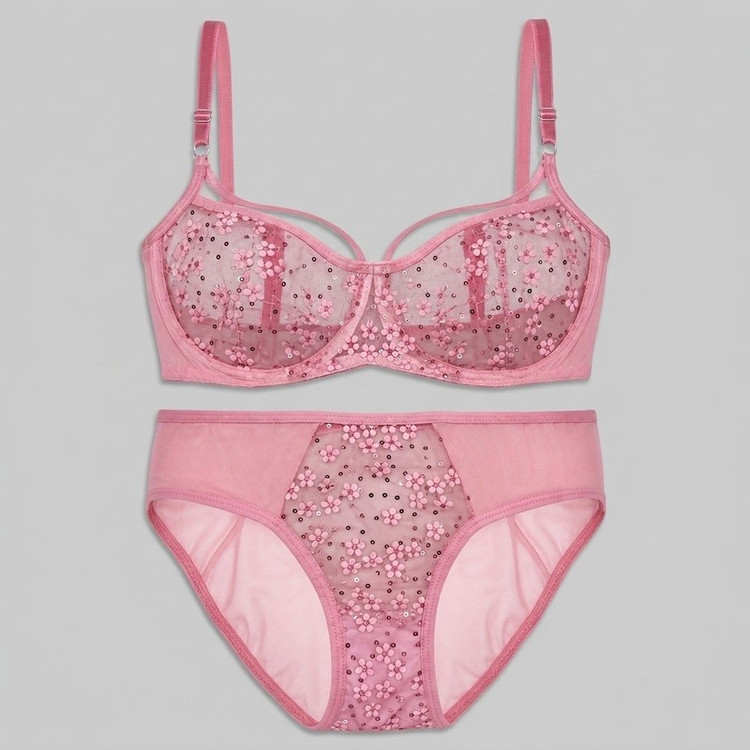 ست شورت و سوتین زنانه مدل شکوفه