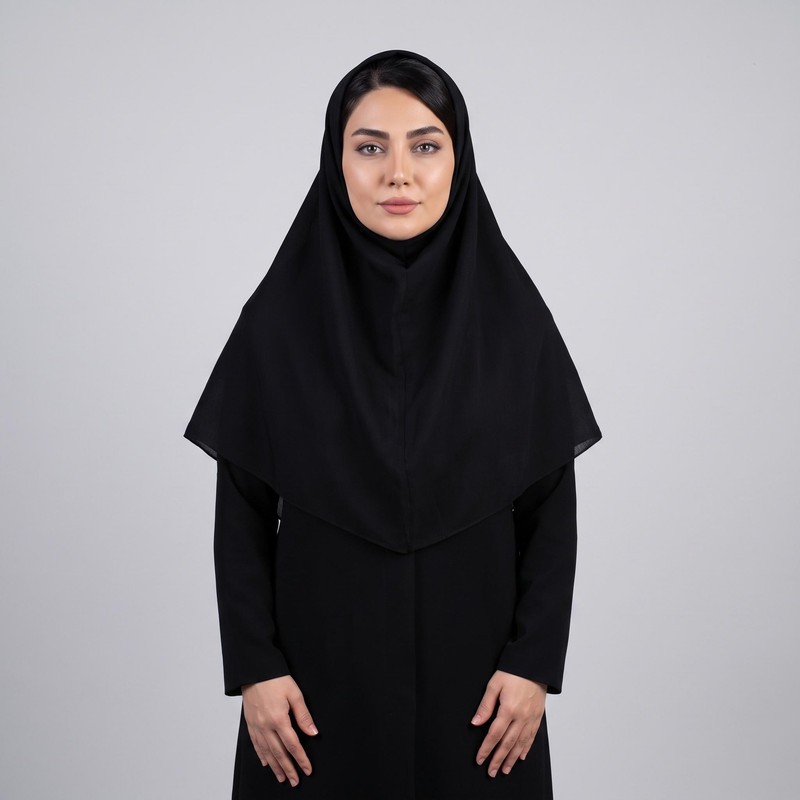 مقنعه مدل کرپ ساده 90