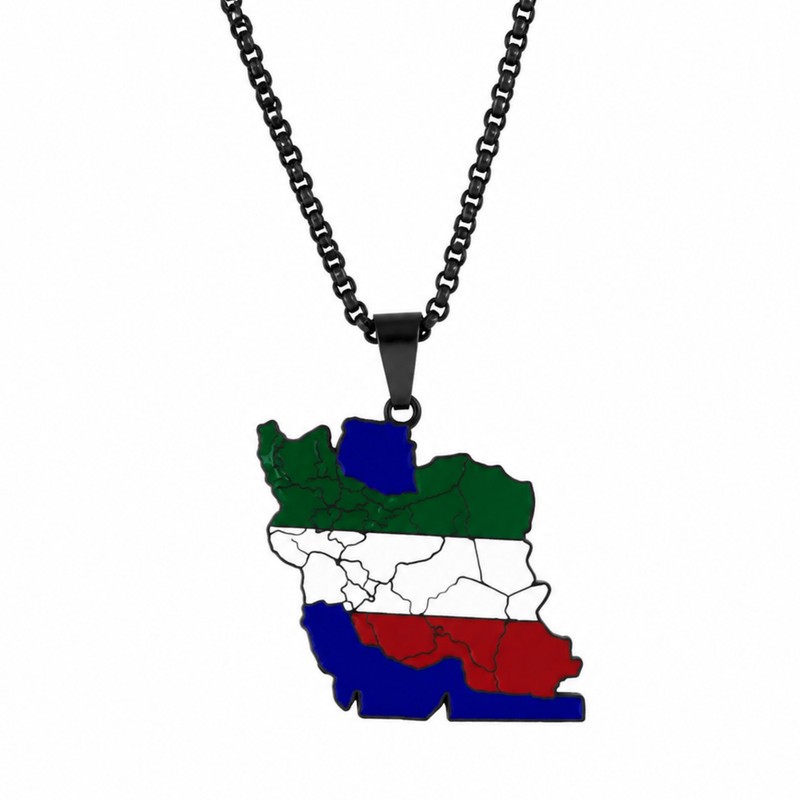 گردنبند مدل نقشه ایران و استان ها کد 1