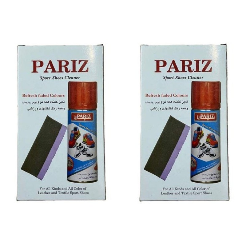اسپری فوم تمیز کننده کیف و کفش پاریز مدل p1 مجموعه 2 عددی