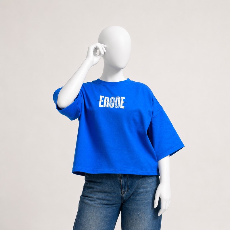 تی شرت باکسی زنانه پنبه ای چاپی مدل erode109