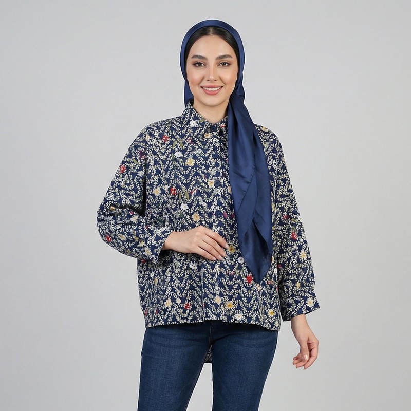شومیز آستین بلند یقه برگردان زنانه السانا مدل آوانا کد 242704