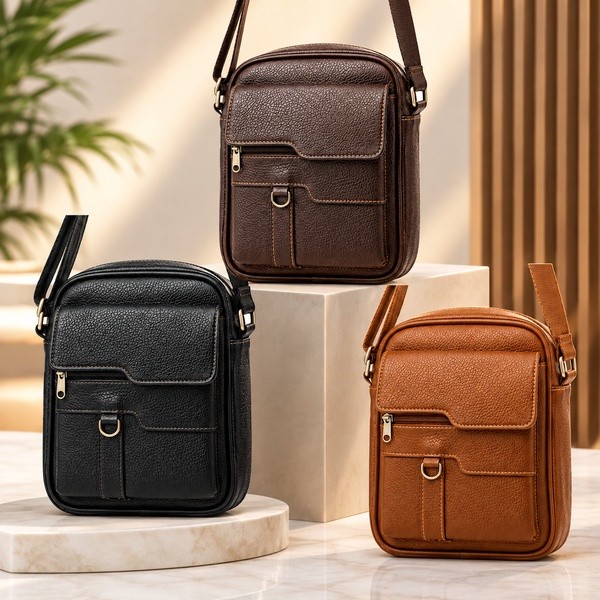 کیف رودوشی مردانه چرم مصنوعی مدل ایلیا
