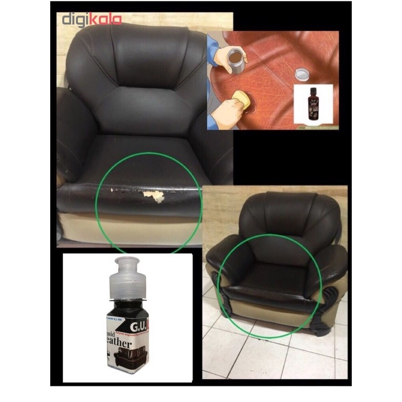 مایع ترمیم کننده چرم جی یو ال مدل Mini bottle حجم 30 میلی لیتر