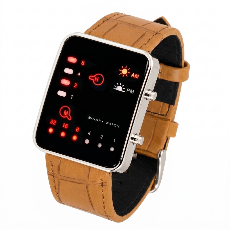 ساعت مچی دیجیتال مدل باینری 1032Amber