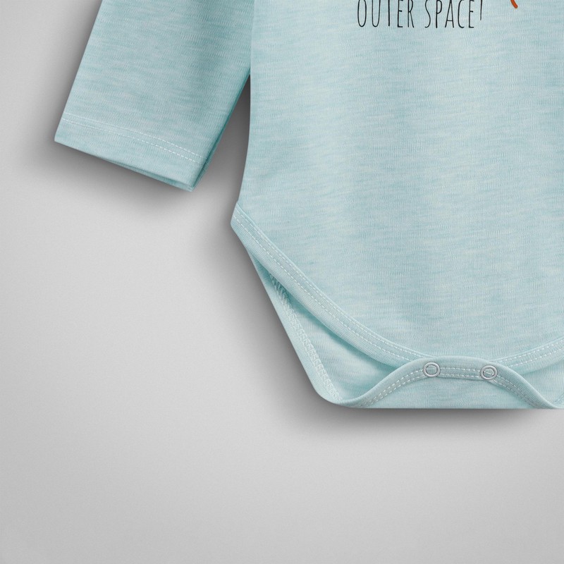 بادی آستین بلند نوزادی نیل کوک مدل Space Melange مجموعه 3 عددی