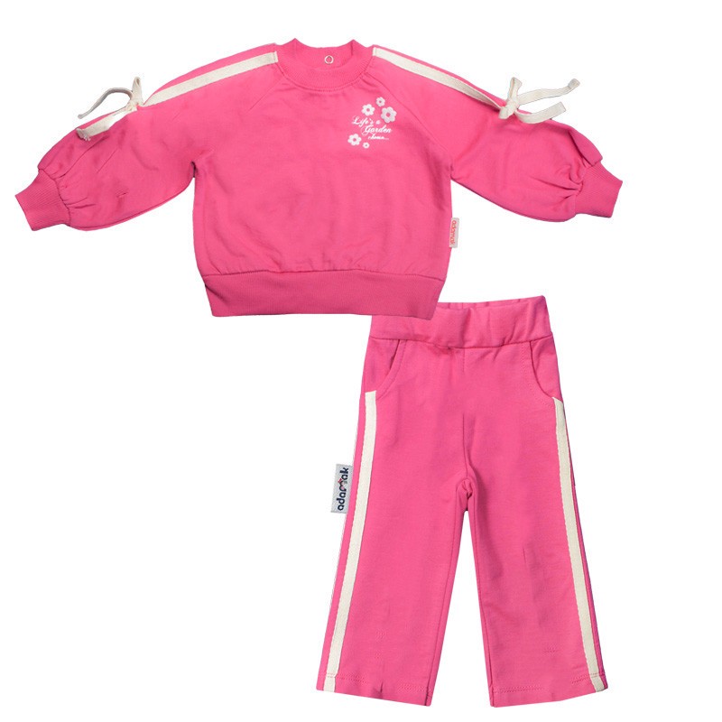 ست سویشرت آستین بلند و شلوار راحتی دخترانه کد 110072