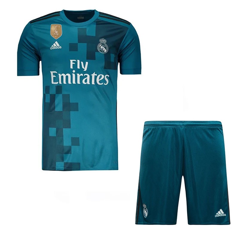 ست تی شرت و شلوارک ورزشی پسرانه مدل رئال مادرید کد Away 2018