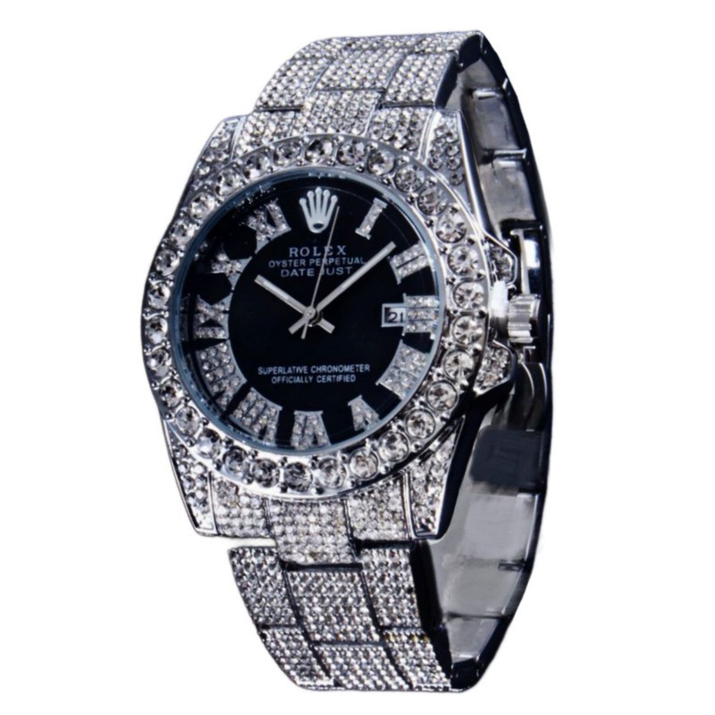 ساعت مچی عقربهای مردانه مدل فول نگین 02