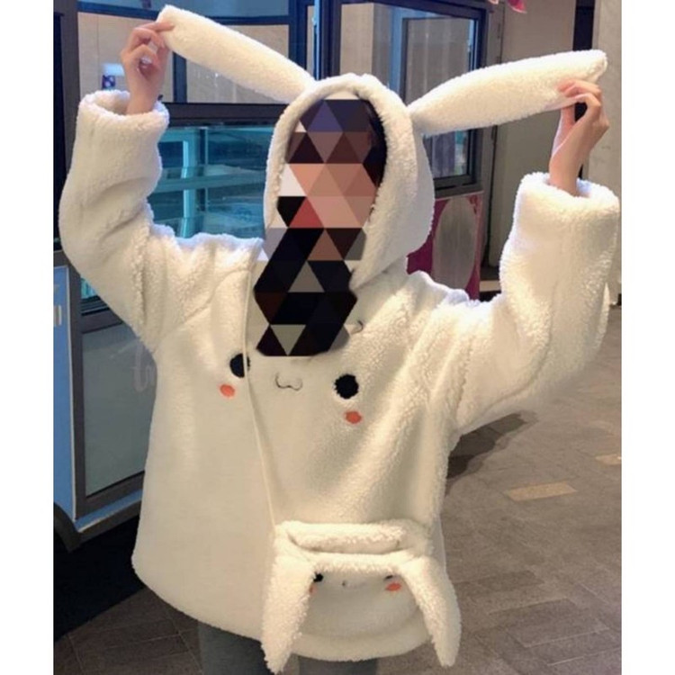 هودی زنانه شیرین جامه مدل گوش دار به همراه کیف