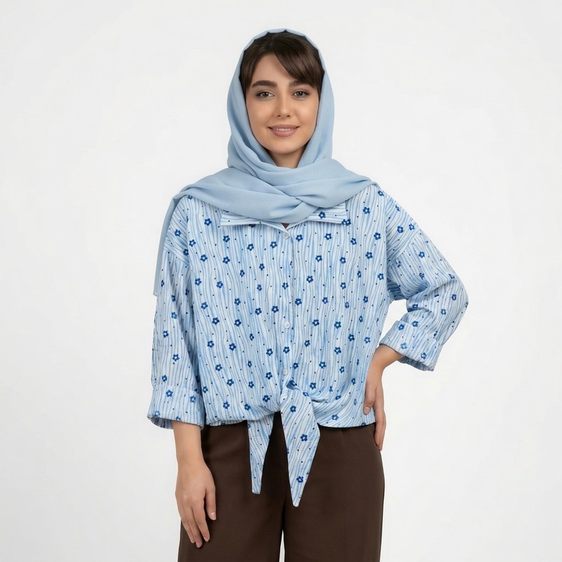 شومیز زنانه مدل جلو گره ای