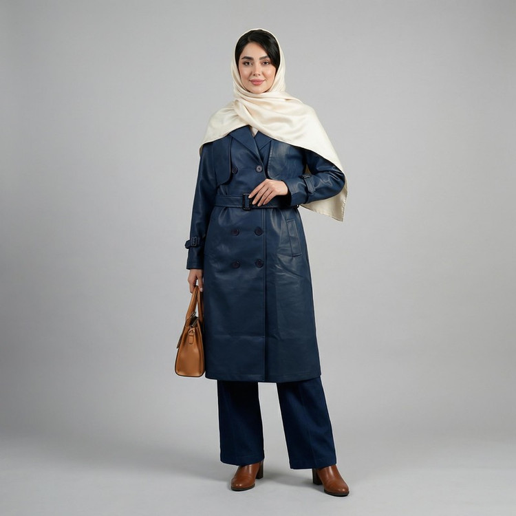 کت چرم زنانه السانا مدل شبرنگ کد 237301