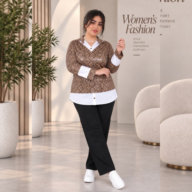 تونیک آستین بلند زنانه مدل بندی