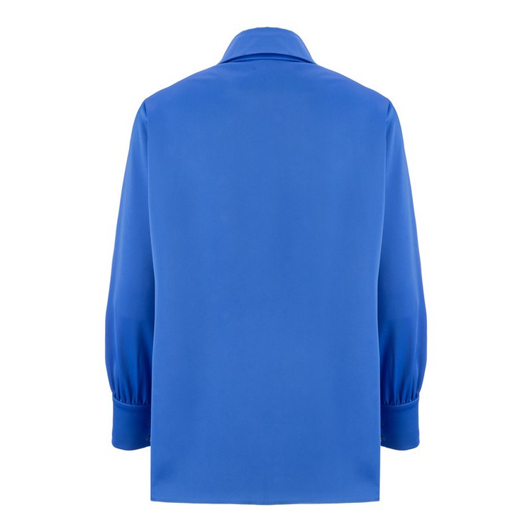 شومیز زنانه آستین بلند ساتن السانا مدل ریماس با یقه برگردان و تنخور معمولی مناسب استفاده روزمره و مهمانی