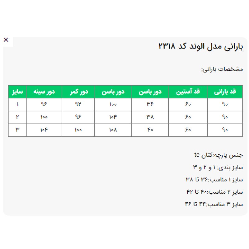 بارانی زنانه السانا مدل الوند کد 231828