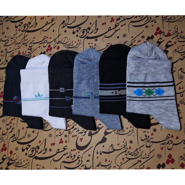 جوراب نیم ساق مردانه لنتر کد 4905 مجموعه 6 عددی