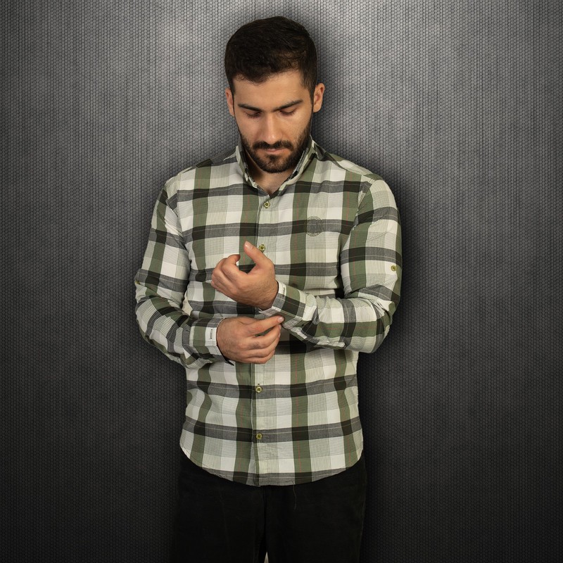 پیراهن آستین بلند مردانه مدل M3184