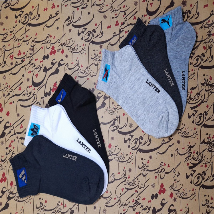 جوراب مردانه لنتر مدل مچی اسپرت کد MS-06 مجموعه 6 عددی
