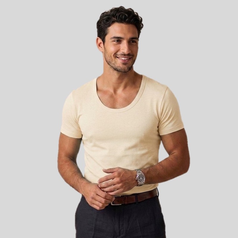 زیرپوش آستیندار یقه گرد مردانه مدل ZA2100S