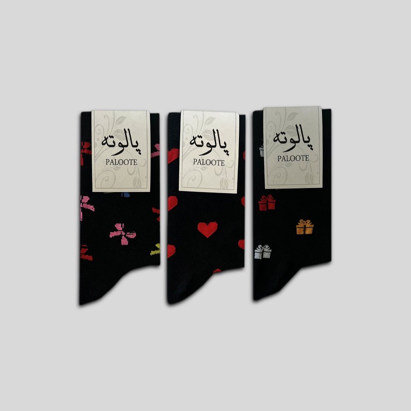 جوراب ساق بلند زنانه پالوته مدل PLT-FGPH بسته 3 عددی