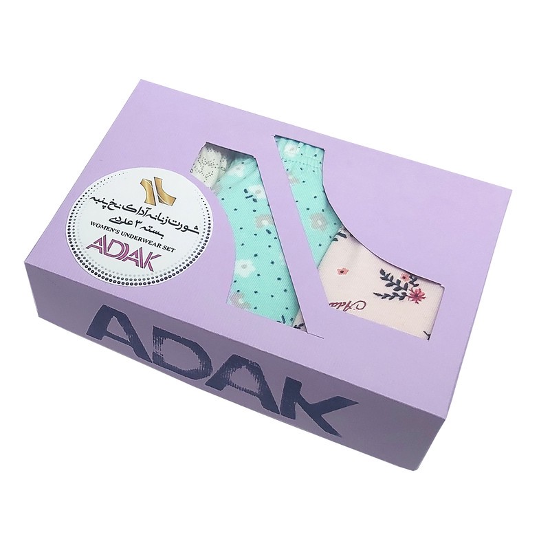 شورت زنانه آداک مدل نخی کد D12 مجموعه 3 عددی