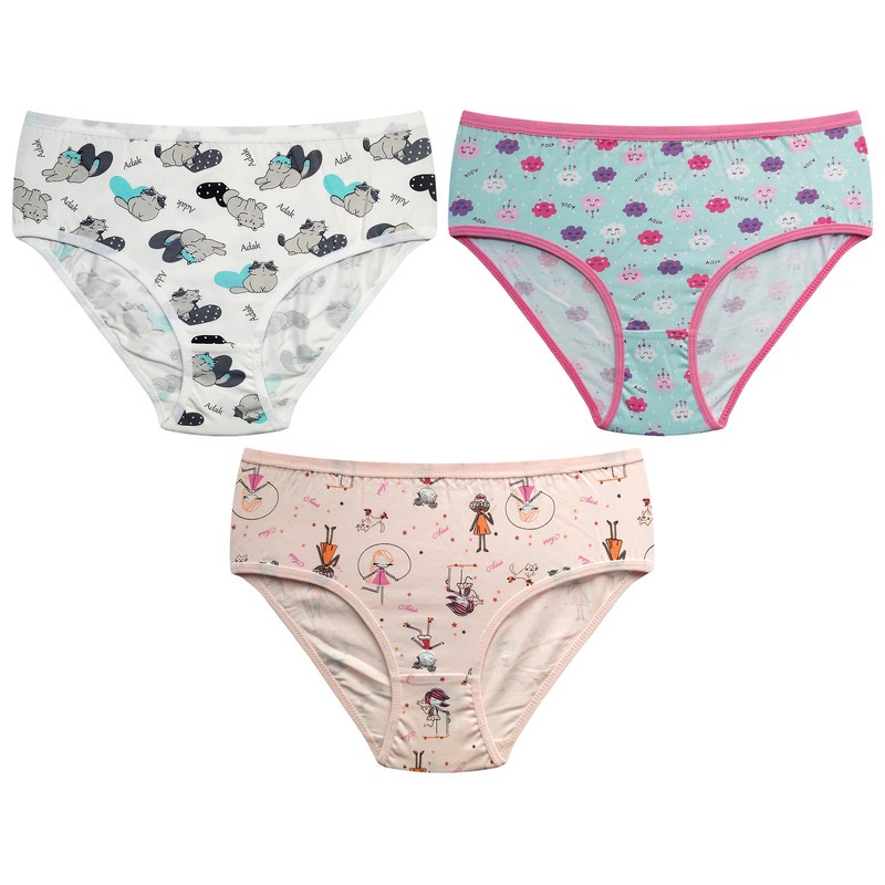 شورت دخترانه آداک مدل اسلیپ بسته 3 عددی
