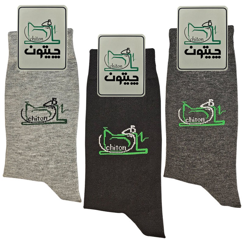 جوراب ساق بلند مردانه چیتون مدل CHT-04 بسته 3 عددی