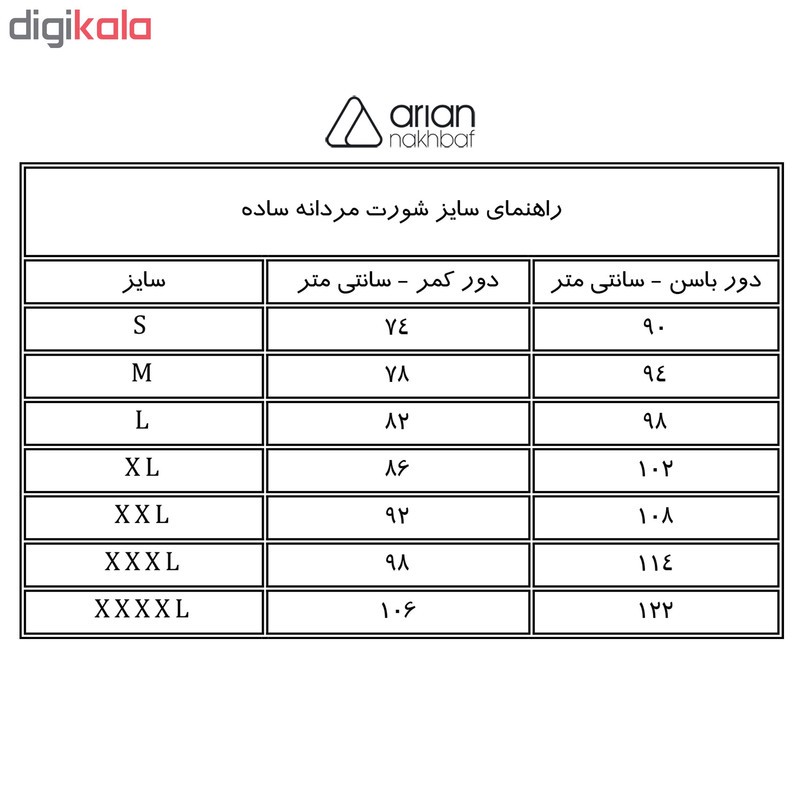 شورت مردانه آریان نخ باف کد 1311 بسته 3 عددی