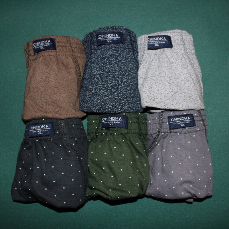 شورت بدون پا مردانه چیندکا مدل دو طرح کد 1002 مجموعه 6 عددی