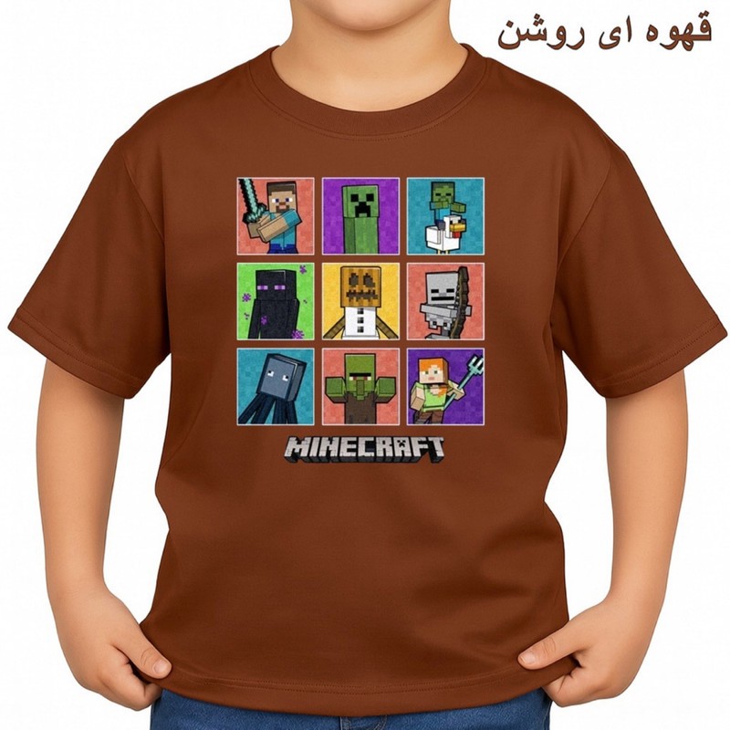 تیشرت آستین کوتاه بچگانه مدل ماینکرفت کد p7