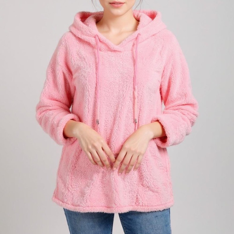 هودی زنانه شیرین جامه مدل تدی بلند