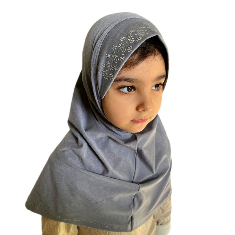 مقنعه دخترانه مدل نقابدار نگینی