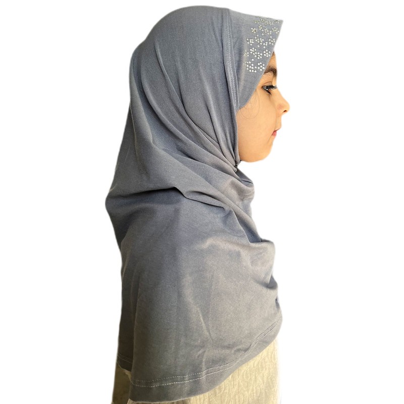 مقنعه دخترانه مدل نقابدار نگینی