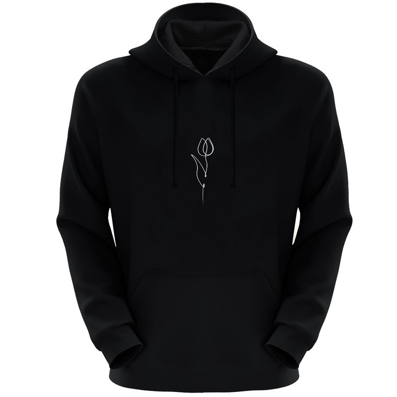هودی زنانه مدل گل لاله E98