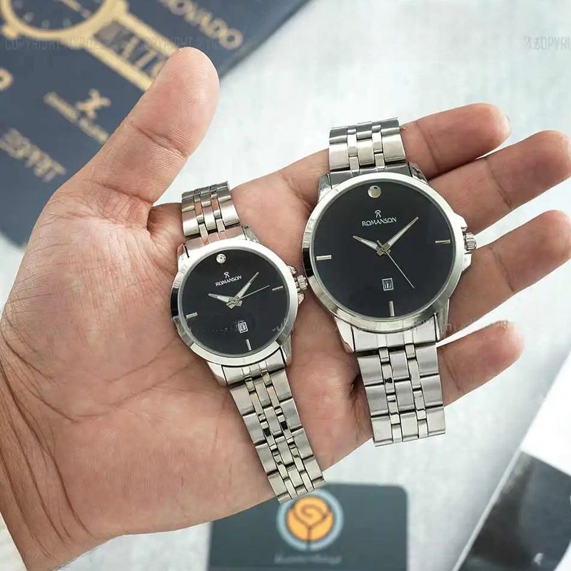 ست ساعت مچی عقربه ای زنانه و مردانه مدل کلاسیک کد01
