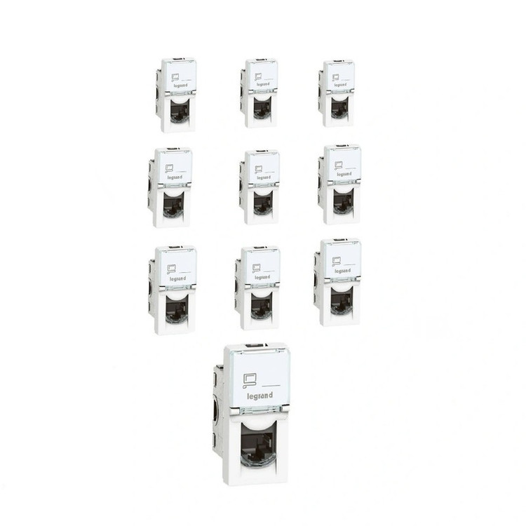 کیستون شبکه Cat6 لگرند مدل باریک بسته 10 عددی
