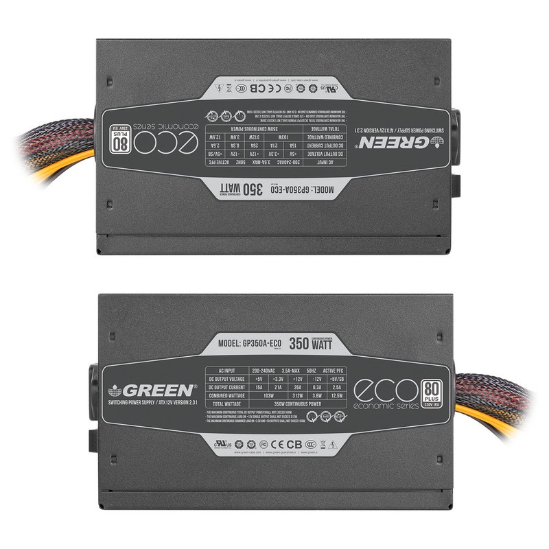 منبع تغذیه گرین مدل GP350A-ECO Rev3.1