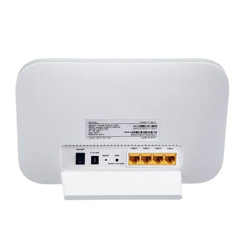 مودم 4G/TD-LTE ایرانسل مدل TF-i60 S1 به همراه سیم کارت دو قلو