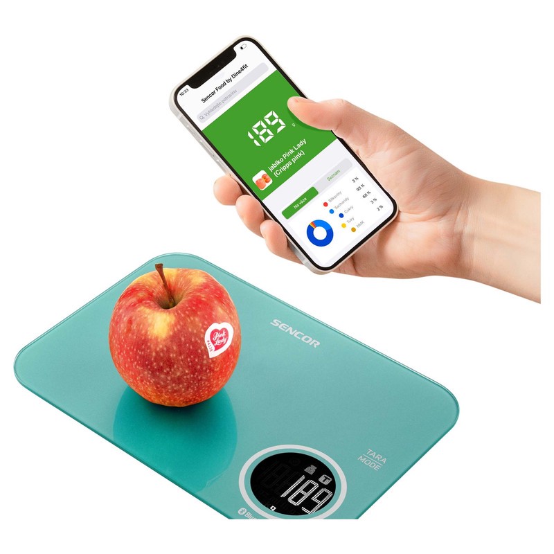 ترازو آشپزخانه دیجیتال سنکور مدل SKS 7071GR حداکثر ظرفیت قابل اندازهگیری 5 کیلوگرم با دقت اندازهگیری 1 گرم