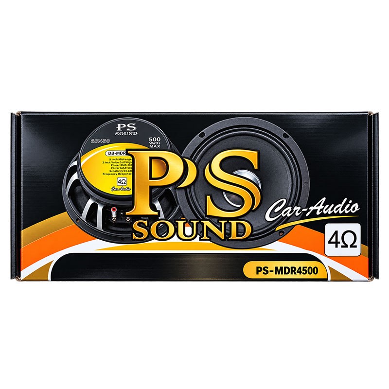 بلندگو میدرنج عقب و جلو خودرو پی اس سوند مدل PS-MDR4500 سایز 8 اینچ بسته 2 عددی